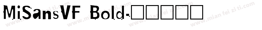 MiSansVF Bold字体转换